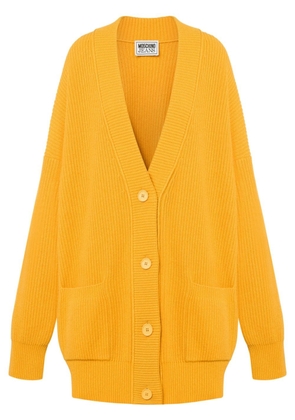 MOSCHINO JEANS oversized V-neck cardigan - Yellow