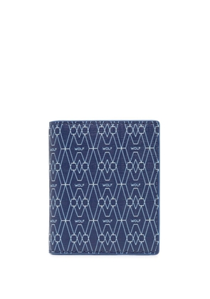 WOLF logo print cardholder wallet - Blue