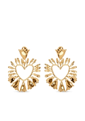 Oscar de la Renta Wisteria Heart earrings - Gold