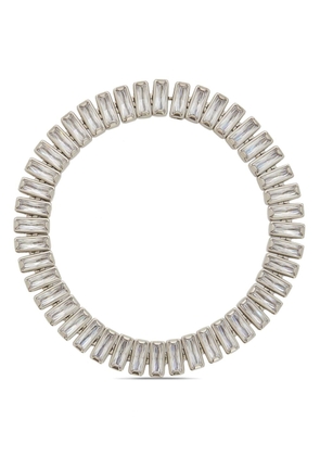 Jil Sander handcrafted brass necklace with row of zircons - Grey