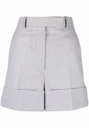 Thom Browne check-pattern tailored shorts - Grey