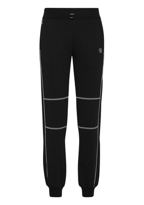 Plein Sport logo-appliqué drawstring track pants - Black