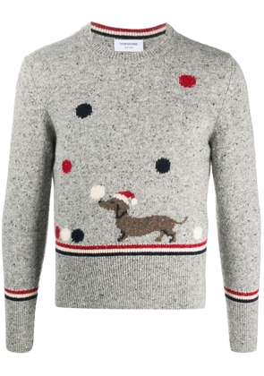 Thom Browne Holiday Hector intarsia knit jumper - Grey