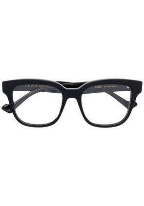 Gucci Eyewear square-frame clear glasses - Black