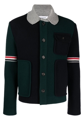 Thom Browne patchwork wool cardigan - Green