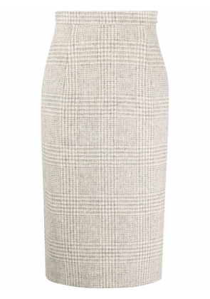 Thom Browne prince of wales check pencil skirt - Grey