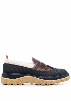 Thom Browne shearling-trim loafer duck shoes