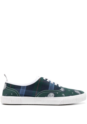 Thom Browne Heritage mix-print cotton sneakers - Green