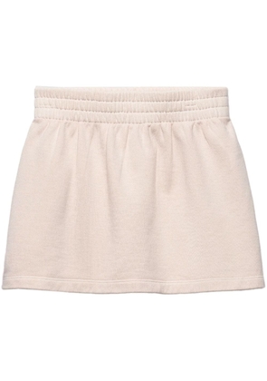 Prada cotton-fleece mini skirt - Pink