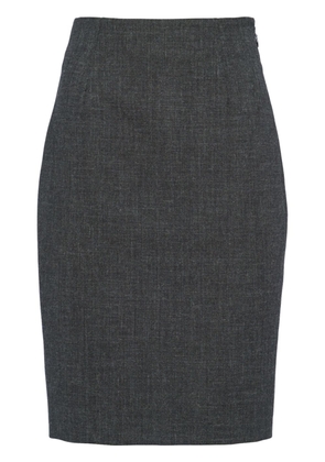 Prada virgin wool pencil miniskirt - Grey