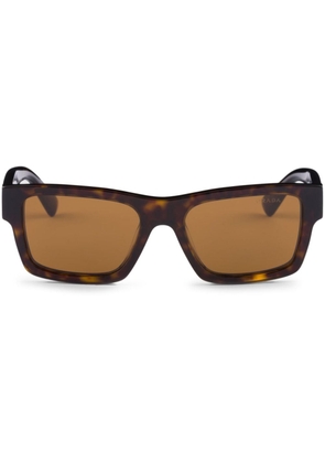 Prada Eyewear tortoishell-effect rectangle-frame sunglasses - Brown