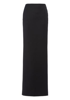 Prada virgin-wool satin maxi skirt - Black