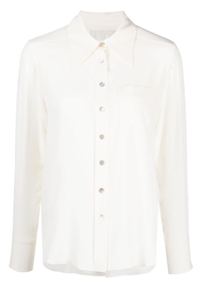 JANE Parker pointed-collar shirt - Neutrals