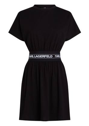 Karl Lagerfeld logo waistband T-shirt dress - Black