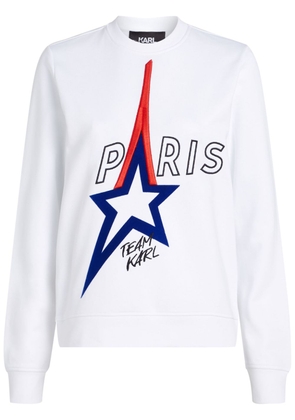 Karl Lagerfeld Paris organic-cotton sweatshirt - White