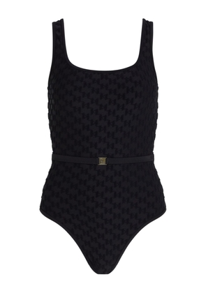 Karl Lagerfeld monogram-print swimsuit - Black