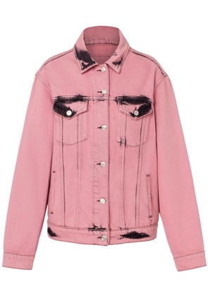 MOSCHINO JEANS button-down denim jacket - Pink