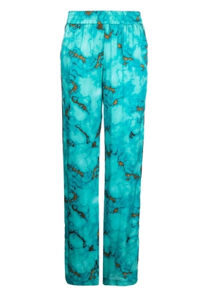 Roberto Cavalli abstract-print trousers - Blue