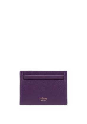 Mulberry logo-stamp leather cardholder - Purple