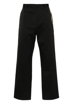 Moschino high-rise tapered-leg jeans - Black