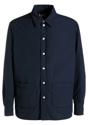 Bally padded-design classic-collar shirt - Blue