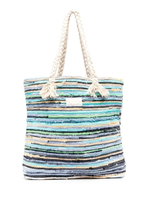 Vilebrequin woven rope-detail tote - Blue
