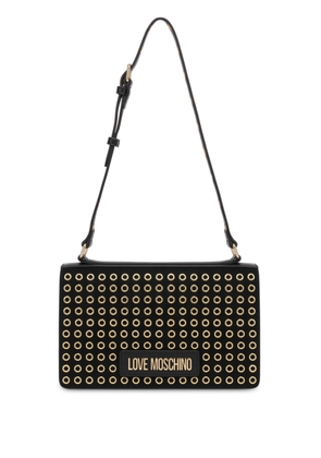 Love Moschino eyelet-embellished shoulder bag bag - Black