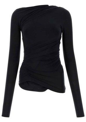 Balenciaga draped-design long-sleeve top - Black