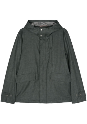 Peserico slub-texture hooded jacket - Green