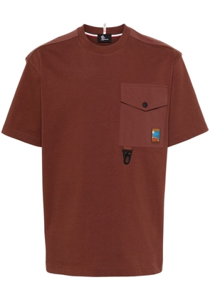 Moncler logo-patch cotton T-shirt - Brown