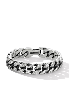 David Yurman 14.5mm curb chain diamond bracelet - Silver