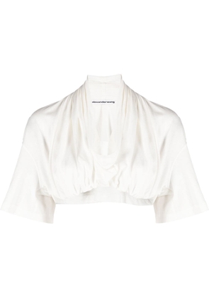 Alexander Wang draped crop top - White