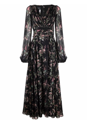 Giambattista Valli floral-print gown - Black