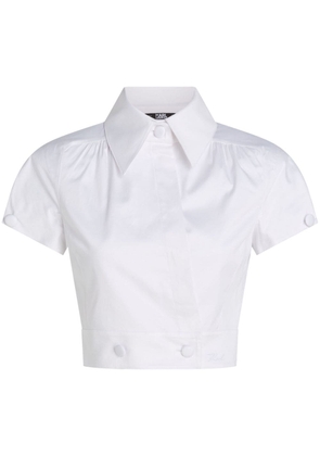 Karl Lagerfeld Archive cropped shirt - White