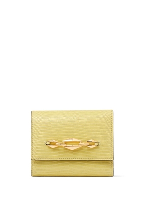 Jimmy Choo Marinda chain-detailing leather wallet - Yellow
