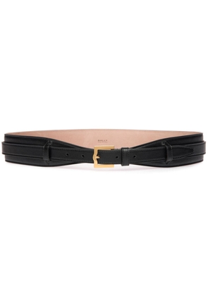 Bally buckle leather belt - Black