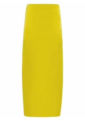 Prada rear slit high-waisted skirt - Yellow