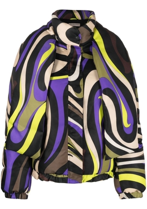 PUCCI Marmo-print padded jacket - Purple