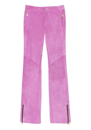 PUCCI zip-cuff suede flared trousers - Pink