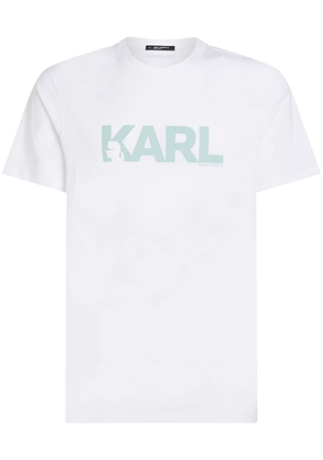 Karl Lagerfeld logo-print organic-cotton T-shirt - White