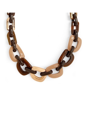 Max Mara Tortoiseshell Belize Chain Necklace