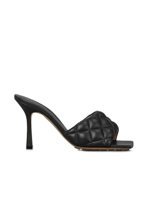 Bottega Veneta Leather Quilted Mules in Black - Black. Size 36.5 (also in 36, 39.5, 40).