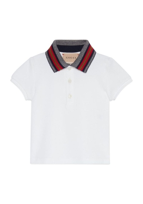 Gucci Kids Web Stripe Polo Shirt (0-36 Months)