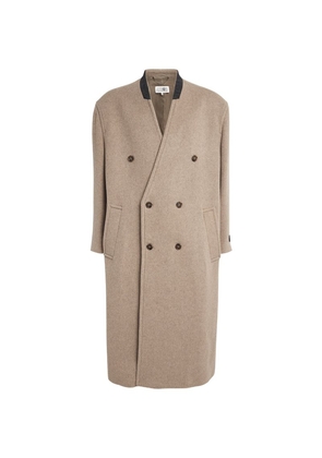 Mm6 Maison Margiela Wool-Blend Collarless Coat