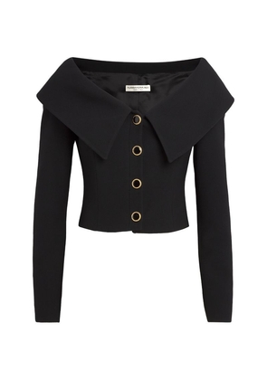 Alessandra Rich Wool Off-The-Shoulder Jacket