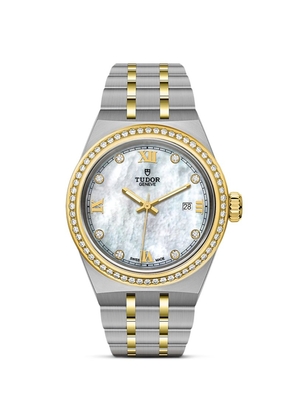 Tudor Royal Stainless Steel, Rose Gold And Diamond Watch 28Mm
