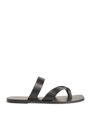A. Emery Leather Jalen Slim Sandals