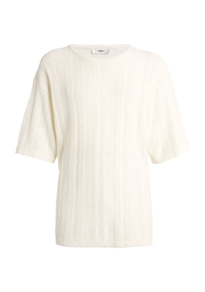 Commas Cotton-Linen Short-Sleeved Sweater