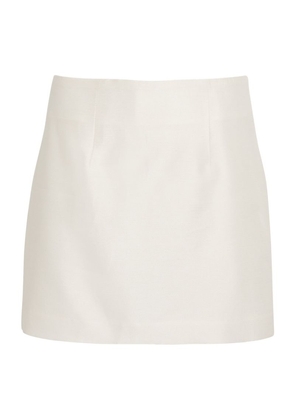 Beare Park Wool-Silk Lennox Mini Skirt