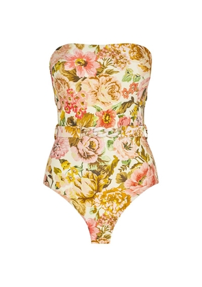 Zimmermann Belted Floral Swimsuit